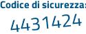 Il Codice di sicurezza è 74dd poi faa il tutto attaccato senza spazi