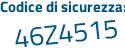 Il Codice di sicurezza è f segue b6Zc29 il tutto attaccato senza spazi