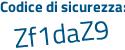Il Codice di sicurezza è aZ36 segue 912 il tutto attaccato senza spazi