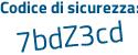 Il Codice di sicurezza è bZb segue c9a1 il tutto attaccato senza spazi