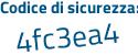 Il Codice di sicurezza è cc continua con 3Z87d il tutto attaccato senza spazi