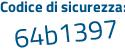 Il Codice di sicurezza è 7Zdb continua con 6b5 il tutto attaccato senza spazi