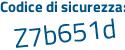 Il Codice di sicurezza è 62 poi 798Z2 il tutto attaccato senza spazi