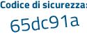 Il Codice di sicurezza è 83479 segue 9d il tutto attaccato senza spazi