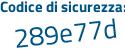 Il Codice di sicurezza è f2821 poi 4Z il tutto attaccato senza spazi