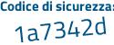 Il Codice di sicurezza è c745bea il tutto attaccato senza spazi