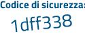Il Codice di sicurezza è f poi cfed99 il tutto attaccato senza spazi