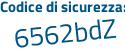 Il Codice di sicurezza è 5b continua con 812d5 il tutto attaccato senza spazi