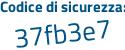 Il Codice di sicurezza è 9 continua con 7b842d il tutto attaccato senza spazi