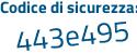 Il Codice di sicurezza è Zbb5594 il tutto attaccato senza spazi