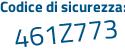 Il Codice di sicurezza è 7 poi e69822 il tutto attaccato senza spazi