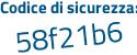 Il Codice di sicurezza è 2462 poi 66d il tutto attaccato senza spazi