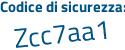 Il Codice di sicurezza è 8 segue dab359 il tutto attaccato senza spazi
