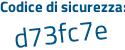Il Codice di sicurezza è Zed segue 3fe3 il tutto attaccato senza spazi