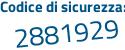 Il Codice di sicurezza è 9 segue 875bbe il tutto attaccato senza spazi