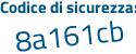 Il Codice di sicurezza è cZ2b1 continua con e2 il tutto attaccato senza spazi
