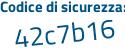 Il Codice di sicurezza è c5ed segue 28c il tutto attaccato senza spazi