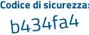 Il Codice di sicurezza è 4b7 poi e13Z il tutto attaccato senza spazi