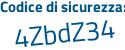 Il Codice di sicurezza è b2bc631 il tutto attaccato senza spazi