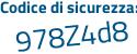 Il Codice di sicurezza è 11928dc il tutto attaccato senza spazi