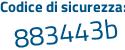 Il Codice di sicurezza è 9553a77 il tutto attaccato senza spazi