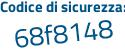 Il Codice di sicurezza è 6 continua con de15e4 il tutto attaccato senza spazi