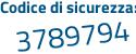 Il Codice di sicurezza è e9 segue cba8b il tutto attaccato senza spazi