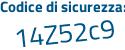 Il Codice di sicurezza è 2 segue 77cf42 il tutto attaccato senza spazi