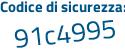 Il Codice di sicurezza è 95525 continua con ba il tutto attaccato senza spazi