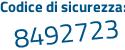 Il Codice di sicurezza è 1a continua con cb3d6 il tutto attaccato senza spazi