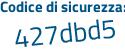 Il Codice di sicurezza è ada8893 il tutto attaccato senza spazi