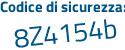 Il Codice di sicurezza è 9e segue f84bc il tutto attaccato senza spazi