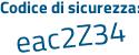 Il Codice di sicurezza è adZ77 segue 18 il tutto attaccato senza spazi