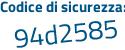Il Codice di sicurezza è dbbd469 il tutto attaccato senza spazi