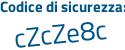 Il Codice di sicurezza è 276b899 il tutto attaccato senza spazi