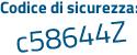 Il Codice di sicurezza è 8fZ segue bZZb il tutto attaccato senza spazi