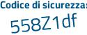Il Codice di sicurezza è dc6e poi b72 il tutto attaccato senza spazi