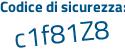 Il Codice di sicurezza è 279Zd54 il tutto attaccato senza spazi