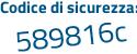 Il Codice di sicurezza è e4e6c7b il tutto attaccato senza spazi
