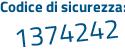 Il Codice di sicurezza è 8 continua con f2c294 il tutto attaccato senza spazi