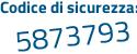 Il Codice di sicurezza è 3Z segue d9b2d il tutto attaccato senza spazi