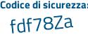 Il Codice di sicurezza è c9ZaZ poi 14 il tutto attaccato senza spazi