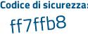 Il Codice di sicurezza è 56bd poi 878 il tutto attaccato senza spazi