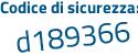 Il Codice di sicurezza è a72 segue e2d9 il tutto attaccato senza spazi