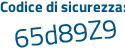 Il Codice di sicurezza è 114e continua con bZZ il tutto attaccato senza spazi