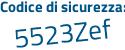 Il Codice di sicurezza è 9ac poi 89d6 il tutto attaccato senza spazi