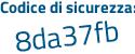 Il Codice di sicurezza è d3a poi f6Z3 il tutto attaccato senza spazi