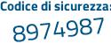 Il Codice di sicurezza è ea52c continua con 6c il tutto attaccato senza spazi