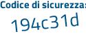 Il Codice di sicurezza è 38b continua con 29e3 il tutto attaccato senza spazi