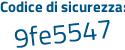 Il Codice di sicurezza è 873 continua con 8d21 il tutto attaccato senza spazi